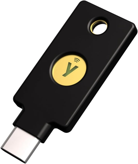 Yubico - YubiKey 5C NFC - Multi-Factor authentication (MFA) Security Key and passkey, Connect via USB-C or NFC, FIDO Certified - Protect Your Online Accounts