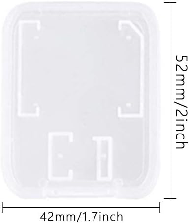 Clear Plastic Memory Card Case Compatible with SD SDHC SDXC Micro SD T-Flash Card (10 PCS)