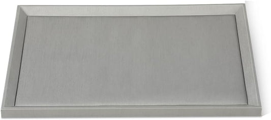 Jewelry Flat Tray, Leather Tray,Premium Grey Jewelry Tray,Jewelry Organizer Tray For Watch,Necklace,Ring,Pendants