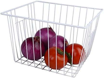 Freezer Baskets Organizer, Refrigerator Metal Wire Storage Basket Bins, Wire Basket Freezer Storage Organizetion for Kitchen, Pantry Organizer Bins - Set of 3