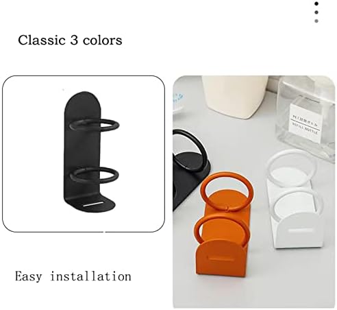 Mighty Eco-Friendly Wall Toothbrush Holder for Bathroom - No Drilling, 2Pack (Black)