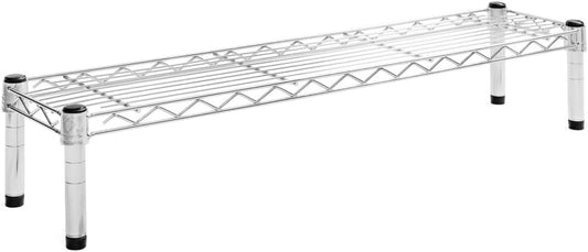 Shelving Inc. 8" d x 36" w Chrome Wire Shelving with 1 Tier Shelf, Weight Capacity 800lbs Per Shelf