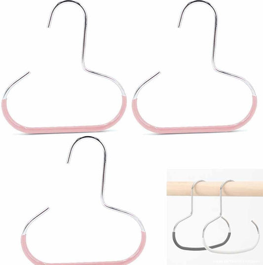 Maximize Closet Space with Versatile Storage, Hat Hangers for Closet, Hat Organizer, Multi-Functional Organizer Space Saving for Hats, Ties, Scarves, Delicate Fabrics (3pcs*Pink)
