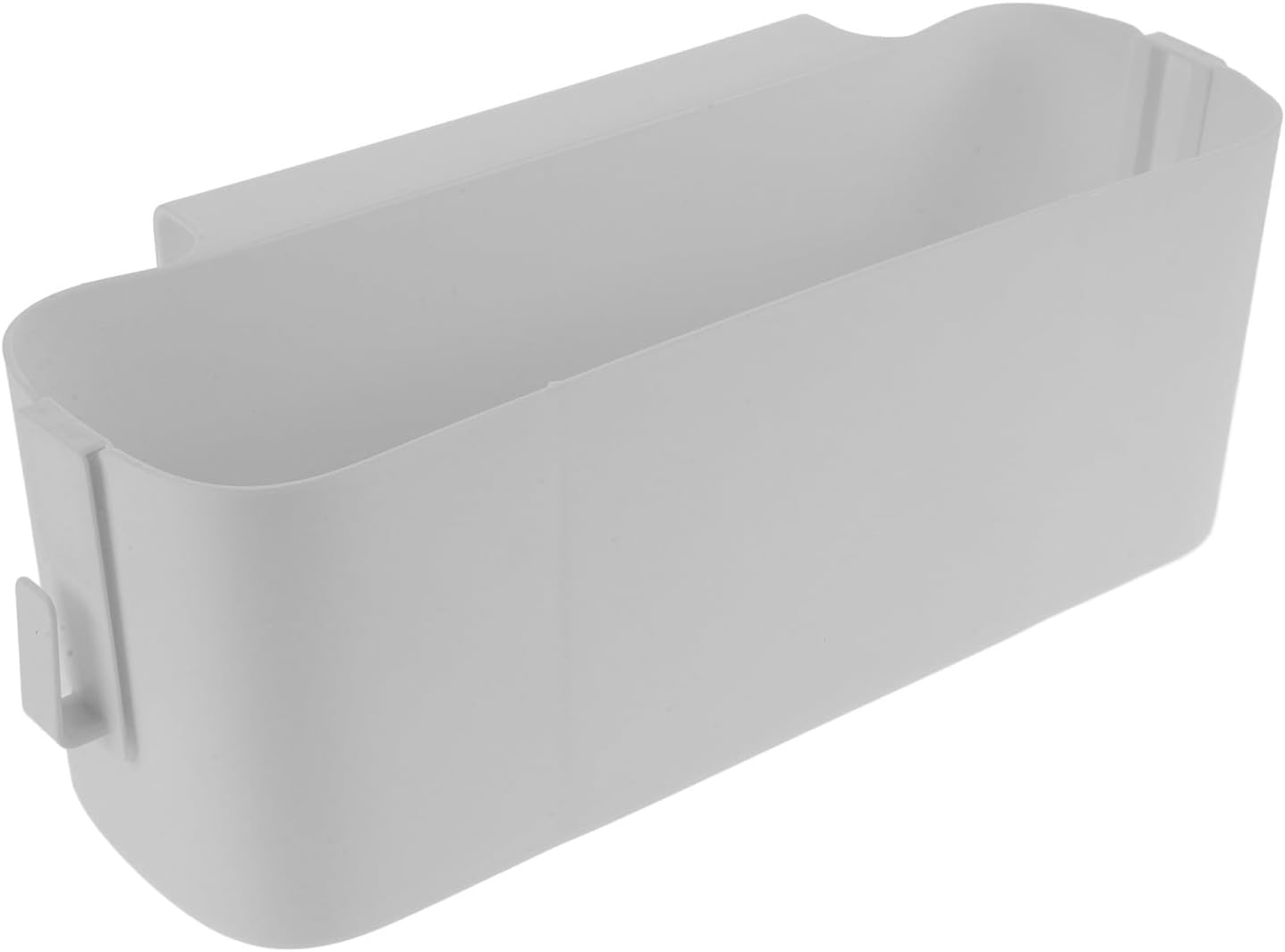 Bedside Cady for Dorm Bed, Plastic Bedside Hanging Organizer with Side Hooks, Bedside Shelf for Phone Glasses Bottle Office Supplies in Dorm Room RV and Bunk, 13 x 5.7 x 4.7 inch