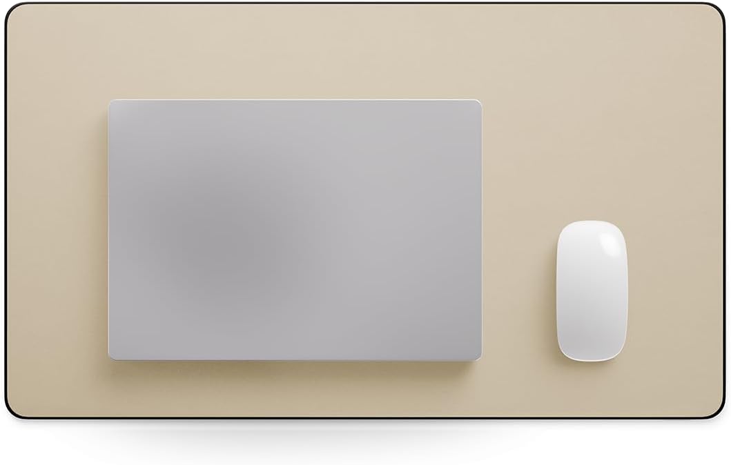 Jotsome Leather Desk Pad Mat, Non-Slip Desk Blotter Pad - Desk Protector for Office, Home, Laptop, and Desktop, Gift for The Holidays or Christmas (Beige, 24" x 14")