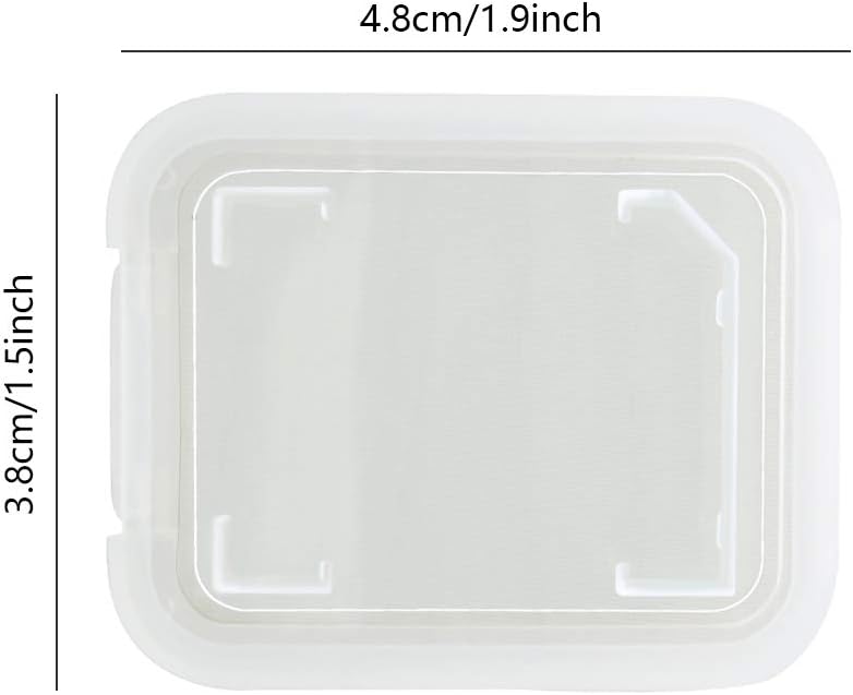 Plastic Memory Card Storage Case Compatible with SD MMC/SDHC PRO Duo White (10 PCS)