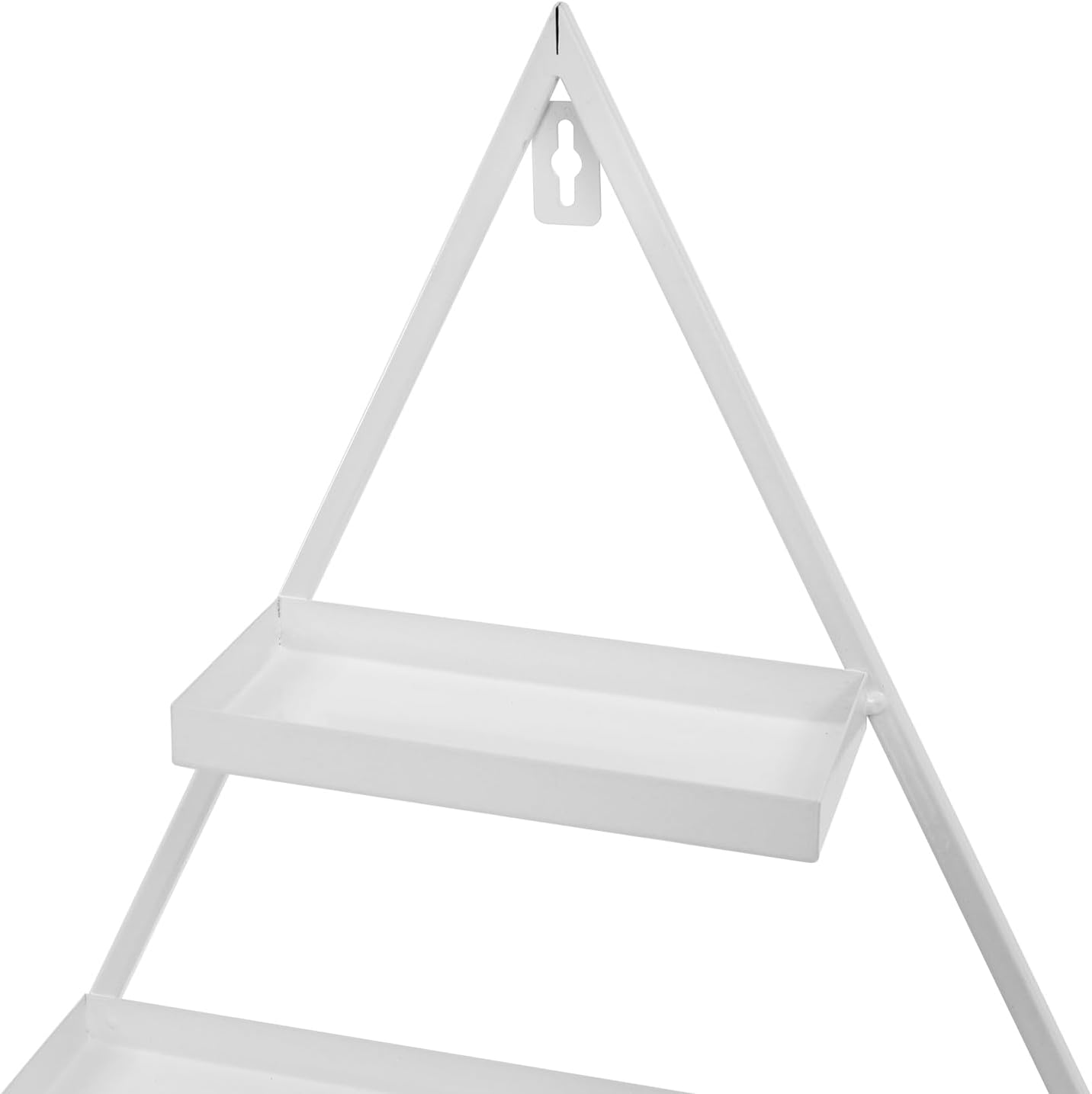 Elegant Gold Wall Mounted Nail Polish Rack - Set of 6 Triangular Cosmetic Display Shelves for Essential Oil Bottles, Organize Your Lipsticks and Perfumes in Style at Home or Salon (White)