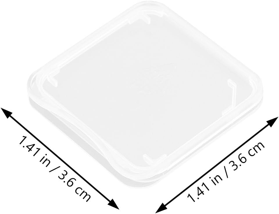 BESPORTBLE Transparent Memory Card Storage Boxes PP Material Memory Card Holders Lightweight Small Organizers with Stay-Put Latch for Sim and Jewelry Storage