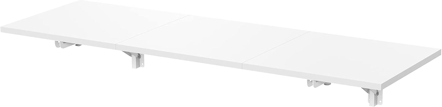 Mount-It! Heavy Duty Wall Mounted Drop Leaf Table, Folding Wall Mounted Desk, Drop Down to Save Space 45x15x7, Folding Laundry Table for Small Spaces, Home Office, Garage, Basement Kitchen