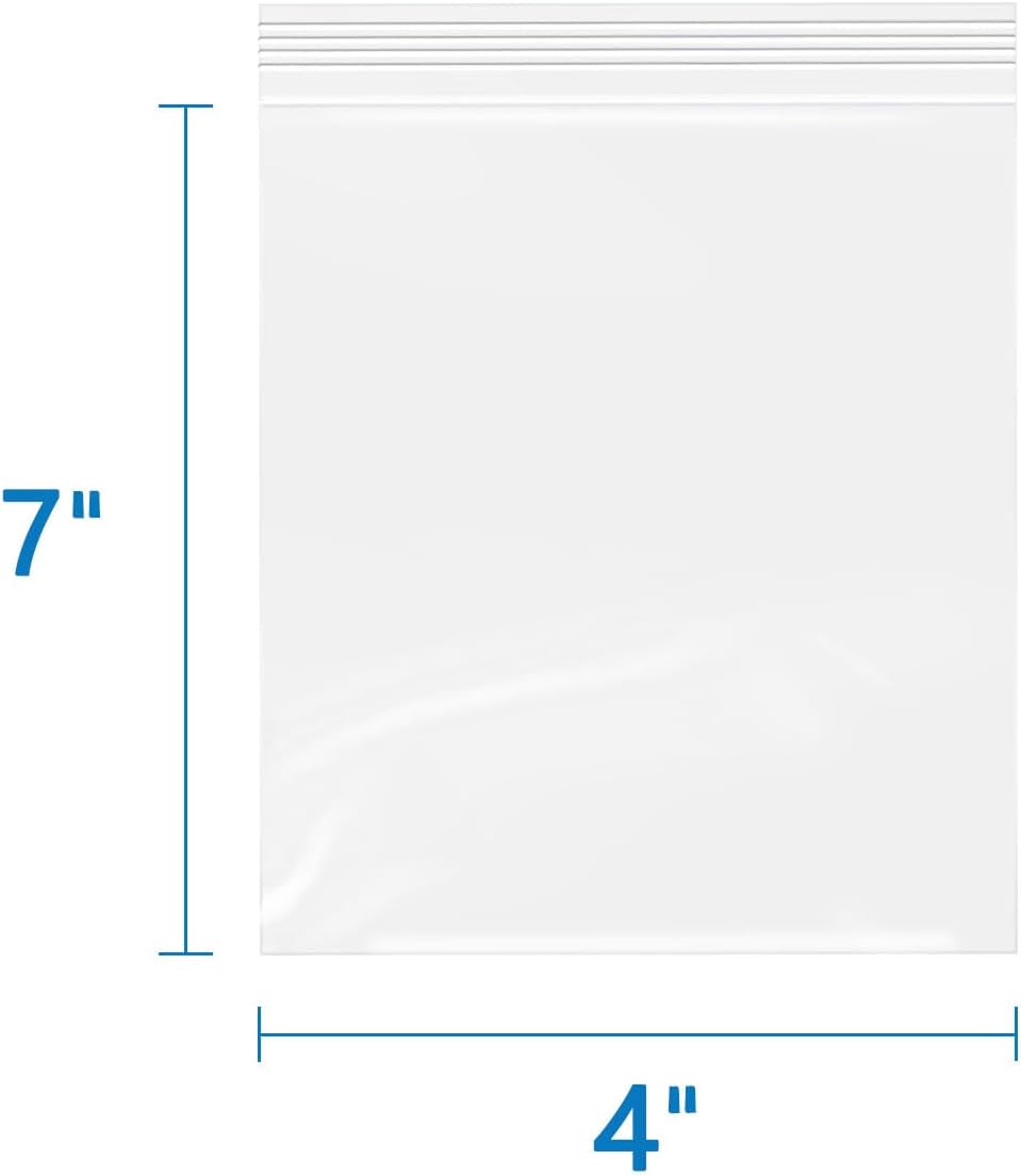 iMailer - 4" x 7" 500 Pack- 2 Mil Resealable Zip Bags- Small Clear Plastic Bags for Storage, Organizing, Crafts, Snacks, Jewelry, Hardware