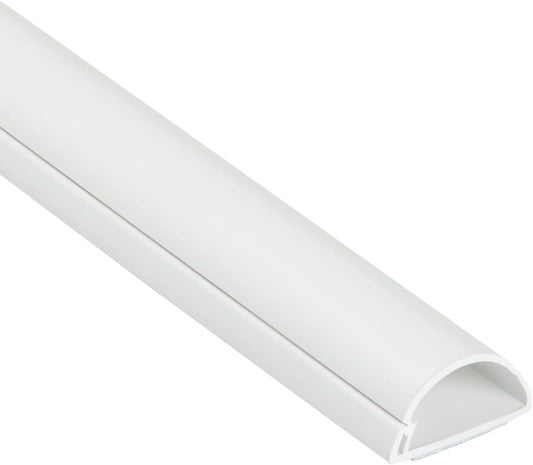 D-Line Cable Raceway On-Wall Cord Cover | 1D3015W | Surface Mount Electrical Channel to Hide and Conceal Cords, Cables, and Wires | White, Paintable