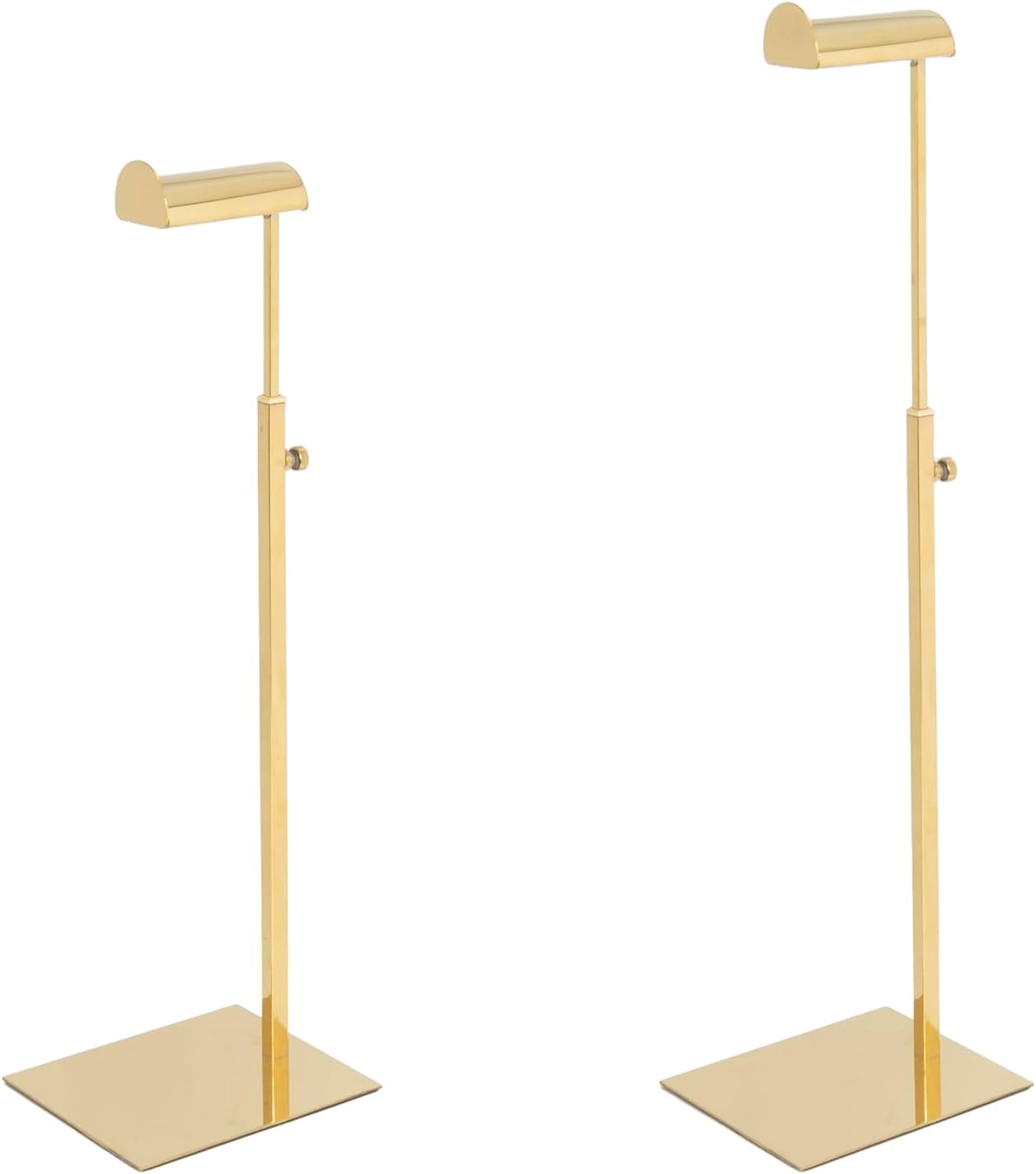 Handbag Display Stands - 2 Pack Stainless Steel Purse Display Stand Adjustable Height Hanging Hook Stands Ornament for Home Store Boutique Counter (Anti-fingerprint)