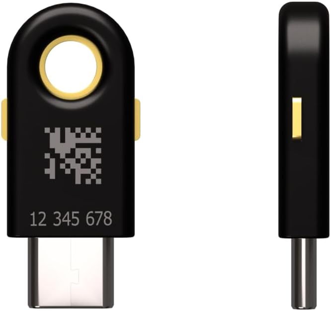 Yubico - YubiKey 5C - Multi-Factor authentication (MFA) Security Key and passkey, Connect via USB-C, FIDO Certified - Protect Your Online Accounts
