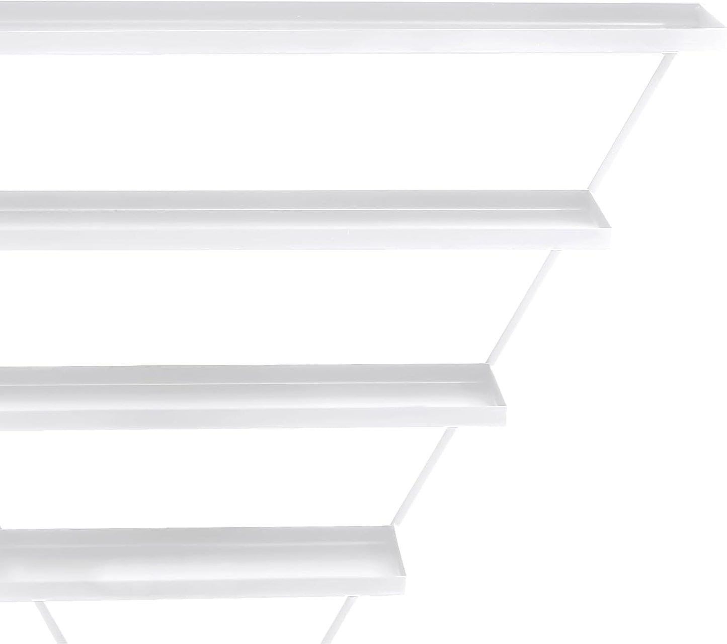 10PCS Triangular Nail Polish Racks, 5 Tiers Wall-Mounted Nail Polish Racks Essential Oil Organizers Cosmetic Display Rack Lipstick Perfume Wall Shelf for Home Spa Nail Salon Shop(White)