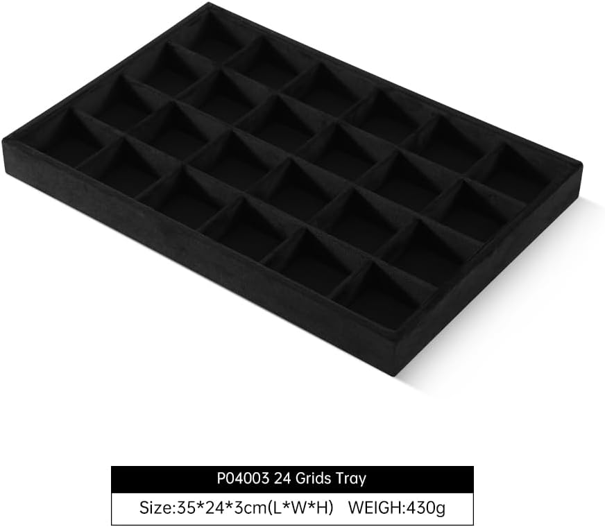 Earring Storage Organizer, Velvet Drawer Jewelry Organizer,Premium Earring Jewelry Box,Luxury Rock Storage,Black Jewelry Tray