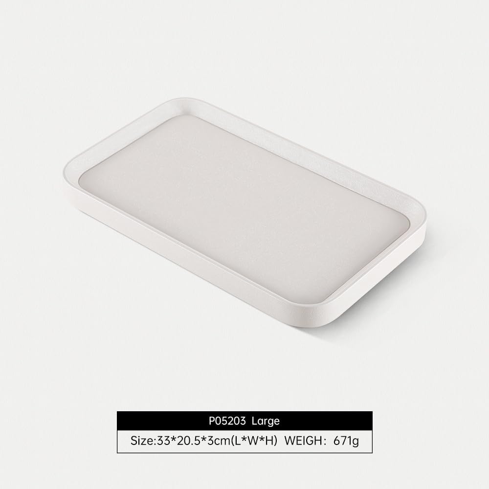 Jewelry Display, Leather Valet Tray,Luxury Jewelry Drawer Organizer,Premium Flat Tray,White Jewelry Tray