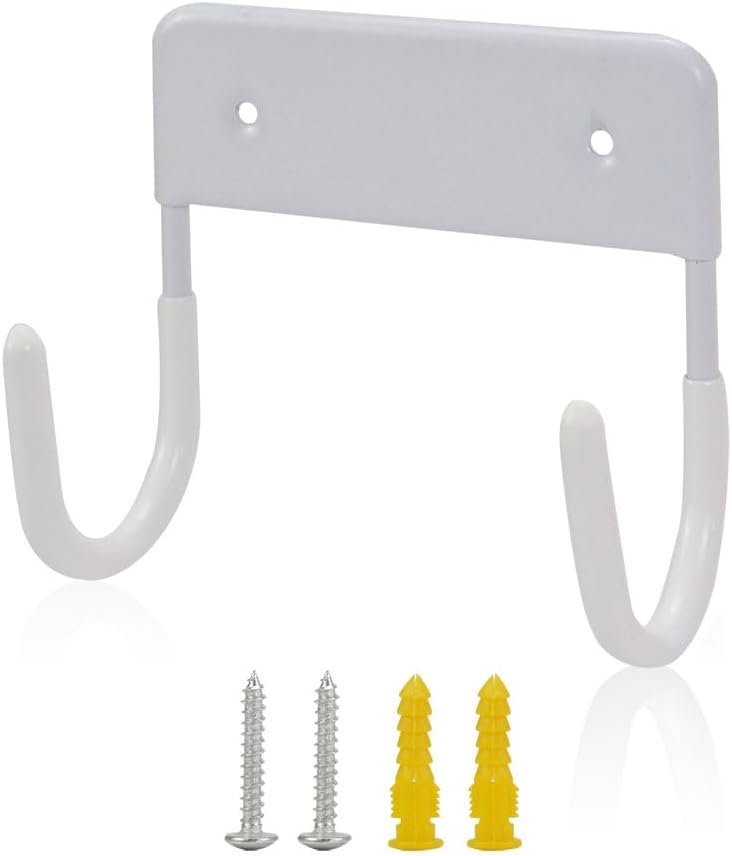 Ironing Board Hanger Wall Mount Ironing Board Holder Organizer Wall Rack for Laundry Rooms Storage Rack Hanging Shelf Hanger (White)