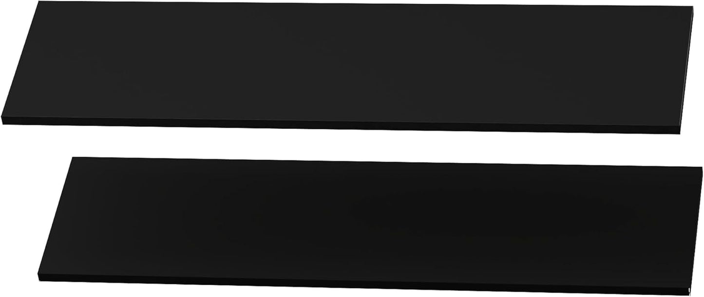 EHHLY 60 Cuft Outdoor Storage Shed Shelf, Outdoor Storage Cabinet Metal Shelves for 4.5x2.3 Ft Shed, Vertical Resin Storage Shed Accessories, Black