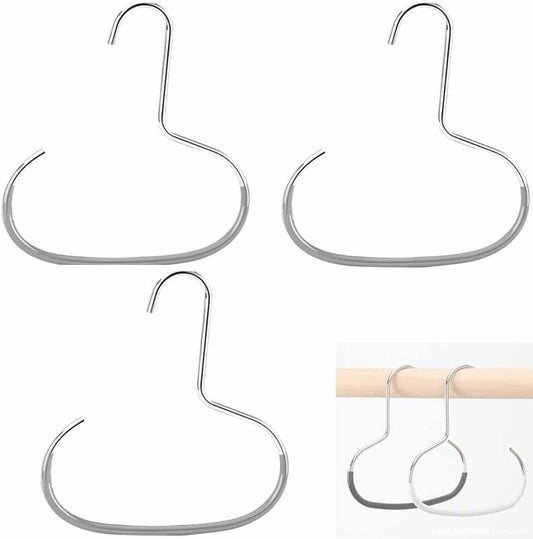 Maximize Closet Space with Versatile Storage, Hat Hangers for Closet, Hat Organizer, Multi-Functional Organizer Space Saving for Hats, Ties, Scarves, Delicate Fabrics (3pcs*Grey)