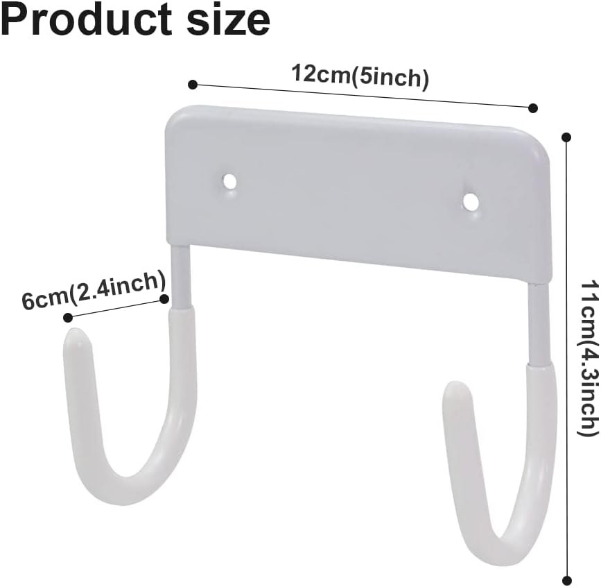 Ironing Board Hanger Wall Mount Ironing Board Holder Organizer Wall Rack for Laundry Rooms Storage Rack Hanging Shelf Hanger (White)