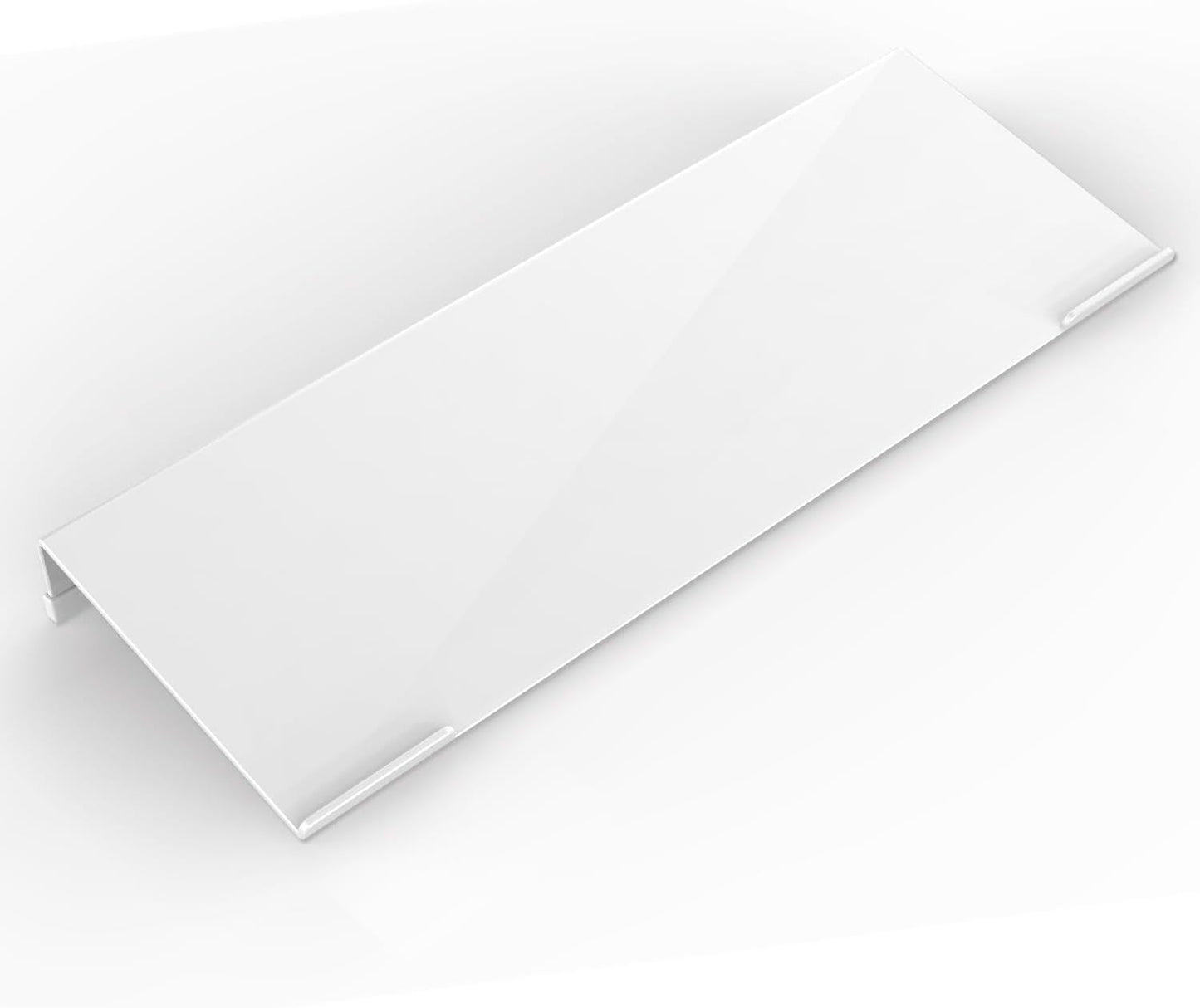 Acrylic Tilted Computer Keyboard Stand for Ergonomic Typing, Keyboard Tray Holder with Silicone Non-Slip Case, White