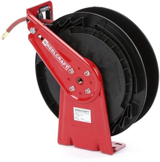 Reelcraft RT650-OLP 3/8-Inch by 50-Feet Spring Driven Hose Reel for Air/Water