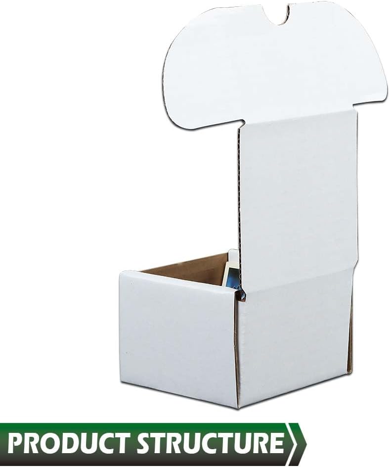 GRAND ORANGE 10pcs 200 count Cardboard Trading Card Storage Boxes box Brilliant white Corrugated Paper box