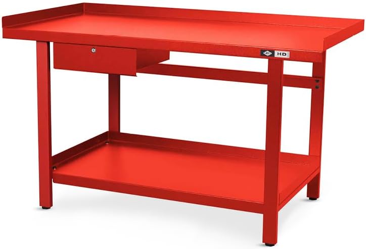AFF 3995 Heavy-Duty Workbench, 61"" x 31"", 1 Drawer, 1,300 lb Capacity, Red