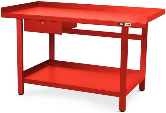 AFF 3995 Heavy-Duty Workbench, 61"" x 31"", 1 Drawer, 1,300 lb Capacity, Red