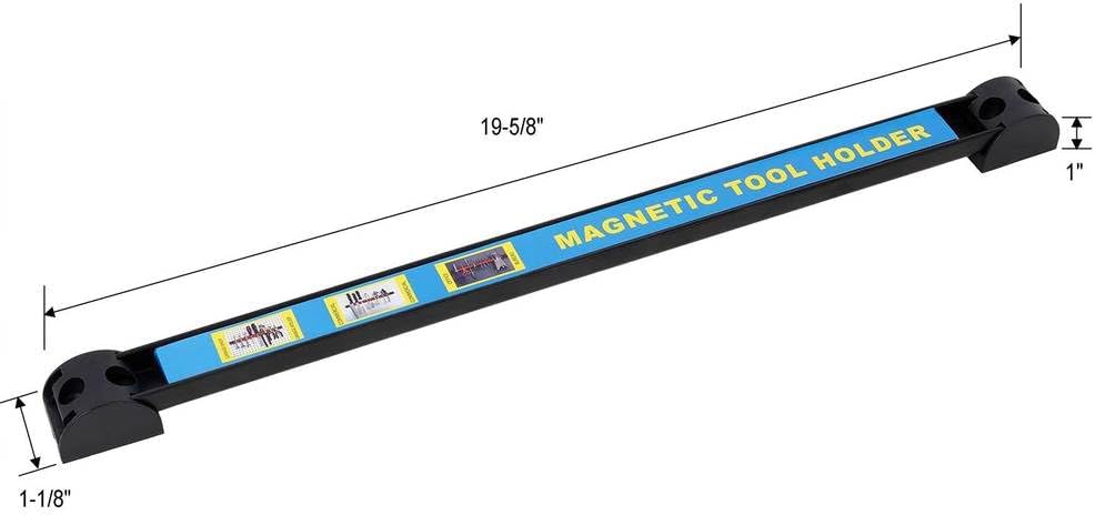 Magnetic Tool Holder 5 Pack, 18" Heavy Duty Magnetic Tool Bar Strip with Mounting Screws, Wall Mounted Metal Tool Organizer Rack for Garage, Workshop, Home, Tool Storage and Organization, Blue