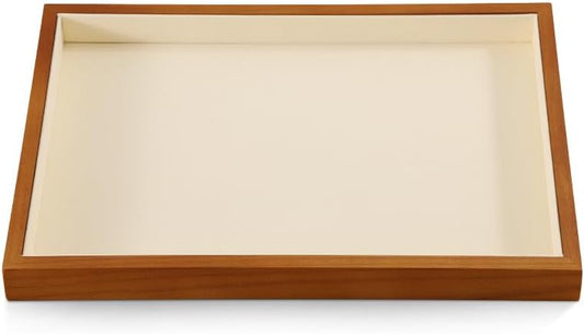 Jewelry Tray, Wood Serving Tray,Luxury Flat Jewelry Display,White Jewelry Organizer Tray For Dresser,Ring,Bracelet,Watch,Necklace