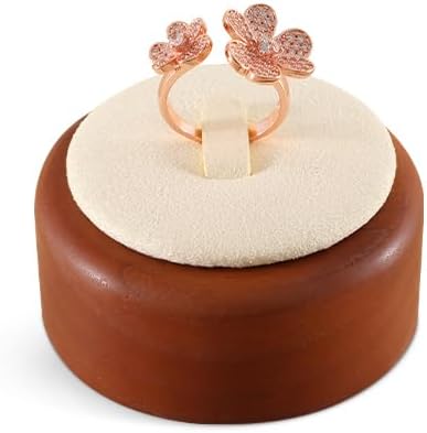 Ring Holder, Jewelry Display for Vendors,Wooden Ring Display,Premium Jewelry Holder,Beige Small Jewelry Stand