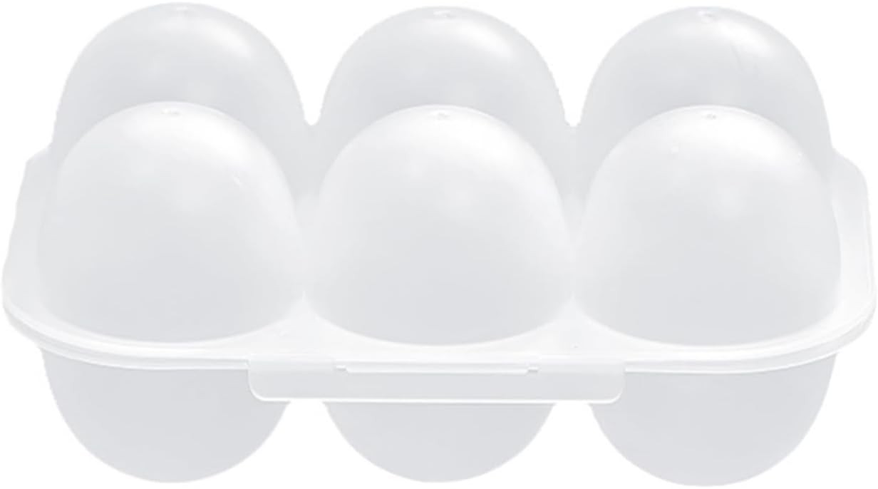 6 Grid Eggs Holder Container, Portable Tray Egg Grid Storage Container With Lid Camping Boxes Carriers For Camping Picnics Travel Kitchen Restaurants