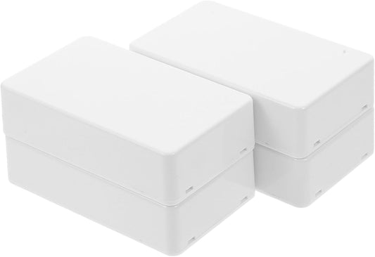 4pcs Plastic Junction Box Hidden Safe Container Portable Secret Storage Box for Money Jewelry Concealment White Camouflaged Outlet Safe Can