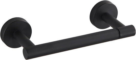 BGL Toilet Paper Holder Black Wall Mount, Bathroom Toilet Paper Holder Matte Black SUS 304 Stainless Steel, Double Post Pivoting Toilet Paper Roll Holder for Bathroom RV
