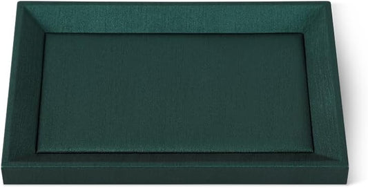 Flat Tray For Jewelry, Leather Tray,Premium Green Jewelry Tray,Stackable Jewelry Trays For Watch,Necklace,Ring,Pendants
