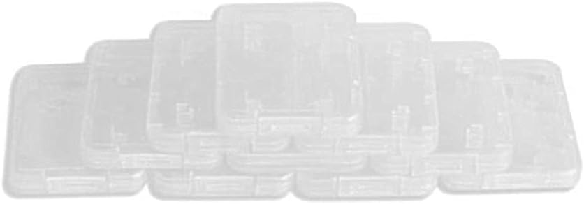 Plastic Memory Card Storage Case Compatible with SD MMC/SDHC PRO Duo White (10 PCS)