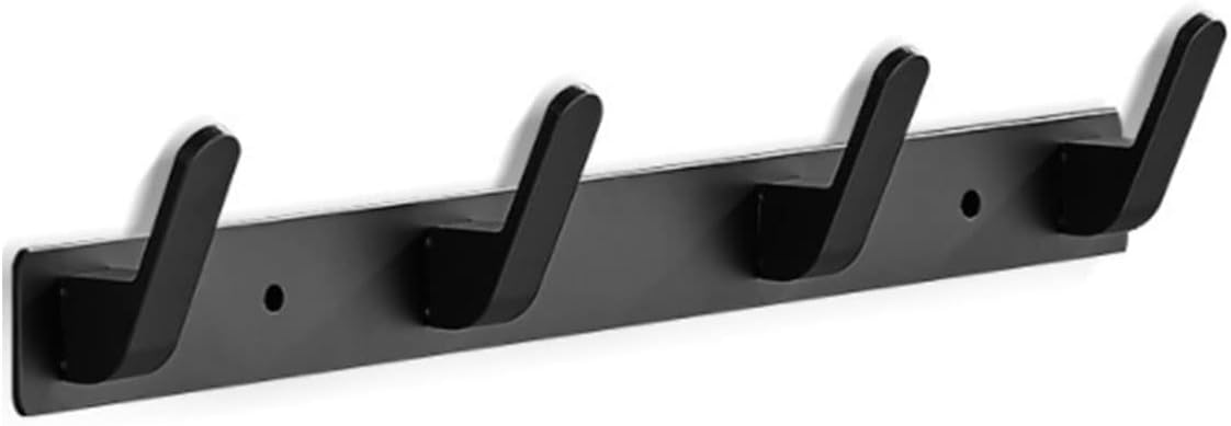 Gxfctys Coat Rack Wall Mount, Modern Wall Hooks for Hanging Coat Clothes Hats Bags with 4 Hooks, Space Aluminum Black Towel Rack for Kitchen Entryway Bathroom Bedroom (Style 1, 4 Hooks)