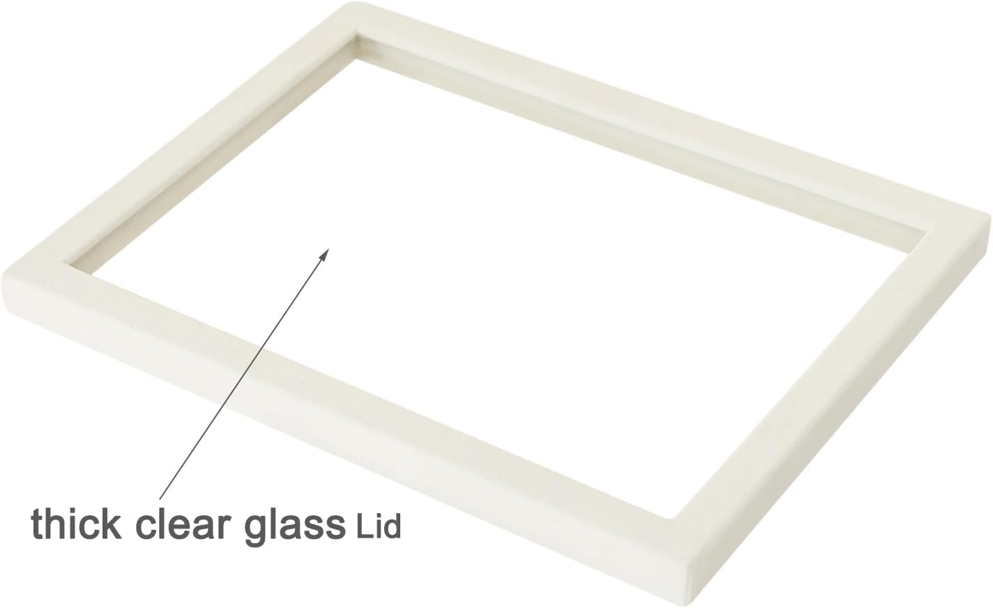 Coward 2Pcs Beige Velvet Glass Lid for the Trays Can Use if Needed