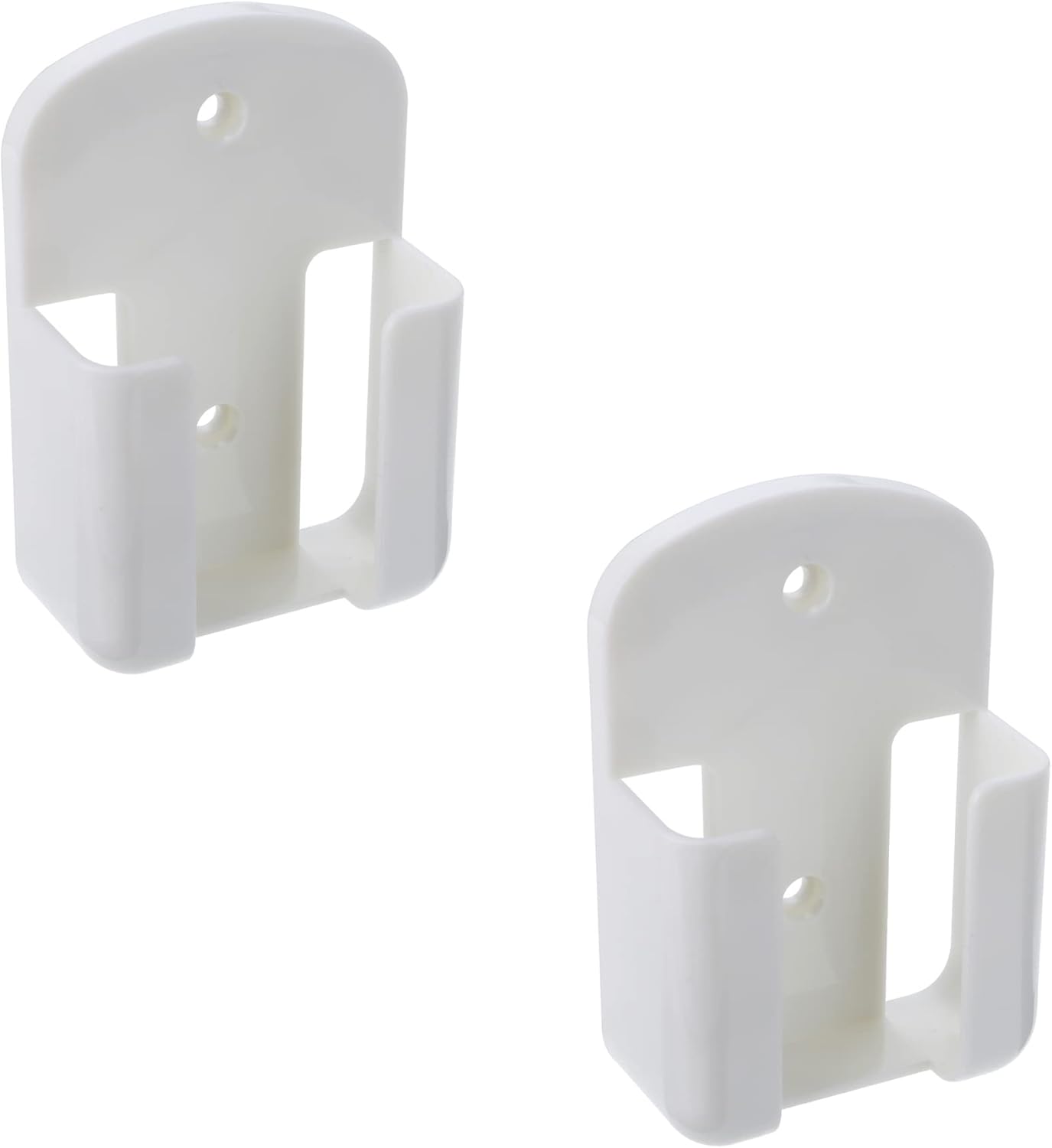 Mantouxixi 2Pcs Remote Control Holder Rack Wall Mount Media Organizer Storage Rack 61MM for Air Conditioner Controller - White