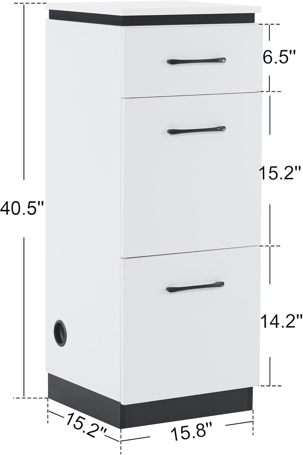 BarberPub Storage Cabinet for Barber Salon, Organizer with Tool Drawers for Hair Styling, Multi-Use Beauty Equipment, 2002 (White)