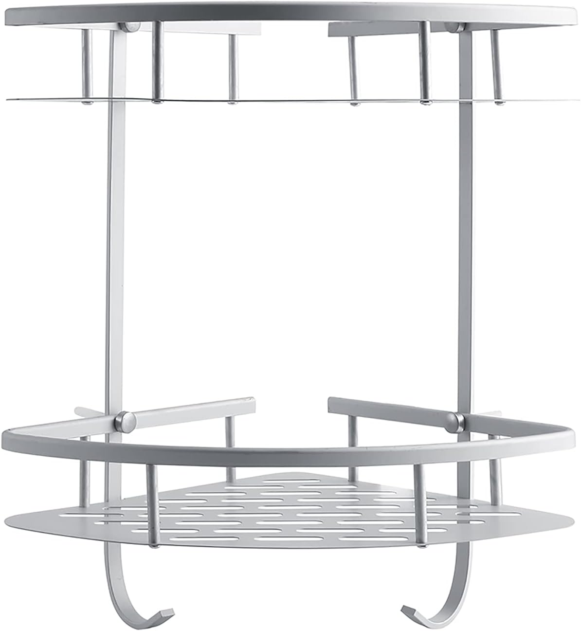 flexman Corner Shower Caddy, Simple Aluminum Bathroom Shower Shelves, Shower Corner Shelf for Store Shampoo, Cleaning Supplies