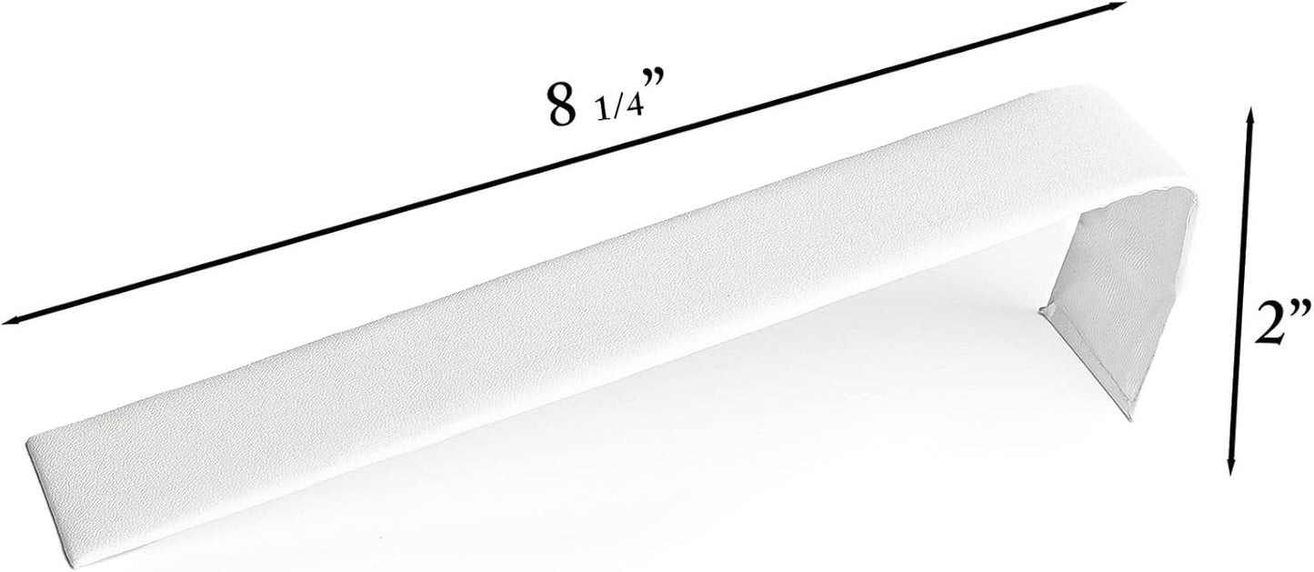 Novel Box 2 Pack Bracelet/Watch Ramp White Leatherette 2x8.25x2 Inches - Slim and Sleek Ramps for Jewelry Display - Bracelet Holder Organizer Stand for Wedding, Selling & Personal Use