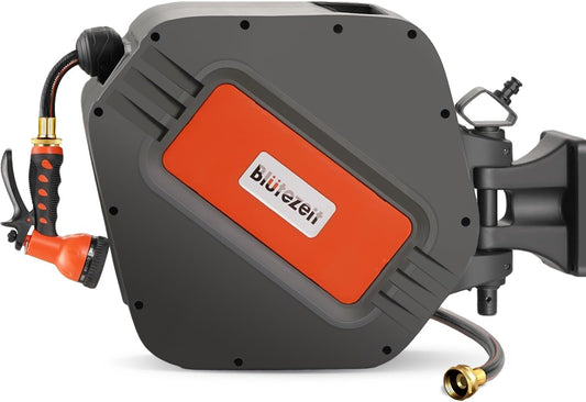 Blütezeit Retractable Garden Hose Reel Wall-Mount Heavy Duty