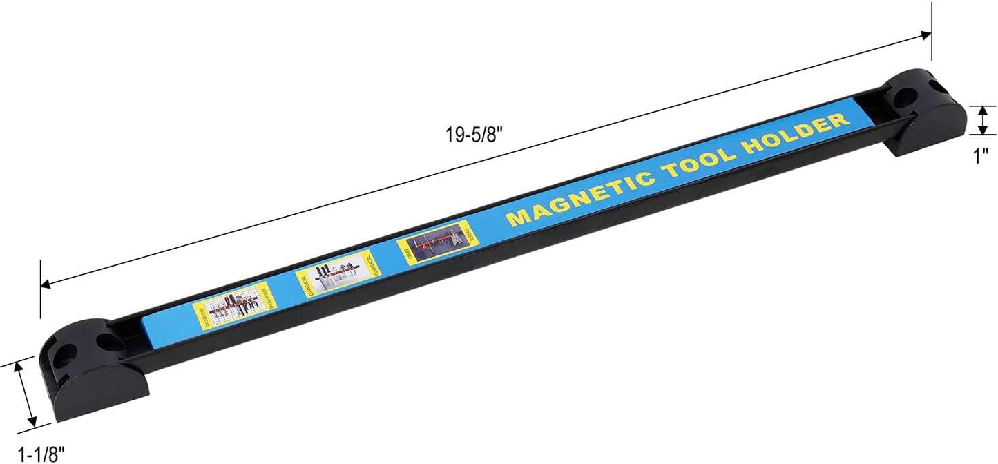 Magnetic Tool Holder 6 Pack, 18" Heavy Duty Magnetic Tool Bar Strip with Mounting Screws, Wall Mounted Metal Tool Organizer Rack for Garage, Workshop, Home, and DIY Projects