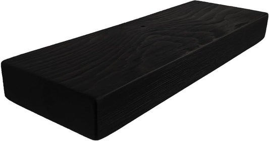 joelsantiques 18 Inch Wooden Floating Shelves for Wall - 18x8x2 in - Made of Natural Wood - Short Heavy Duty Rustic Wall Shelves for Bedroom - Perfect for Living Room, Kitchen - Black
