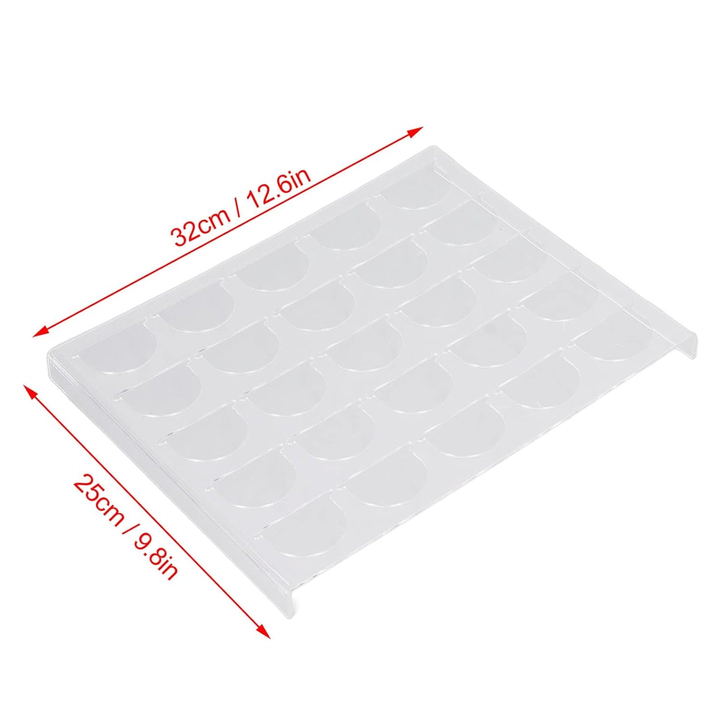 Eujgoov Coffee Capsule Storage Tray 25 Pods Holder Drawer with Sliding Design Space Saving