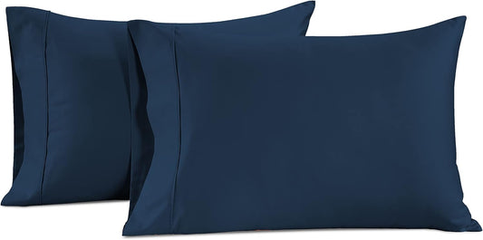 LANE LINEN Pillow Case Covers King Set of 2 100% Egyptian Cotton Sateen Soft Cool & Smooth 1000 Thread Count Cases - Denim