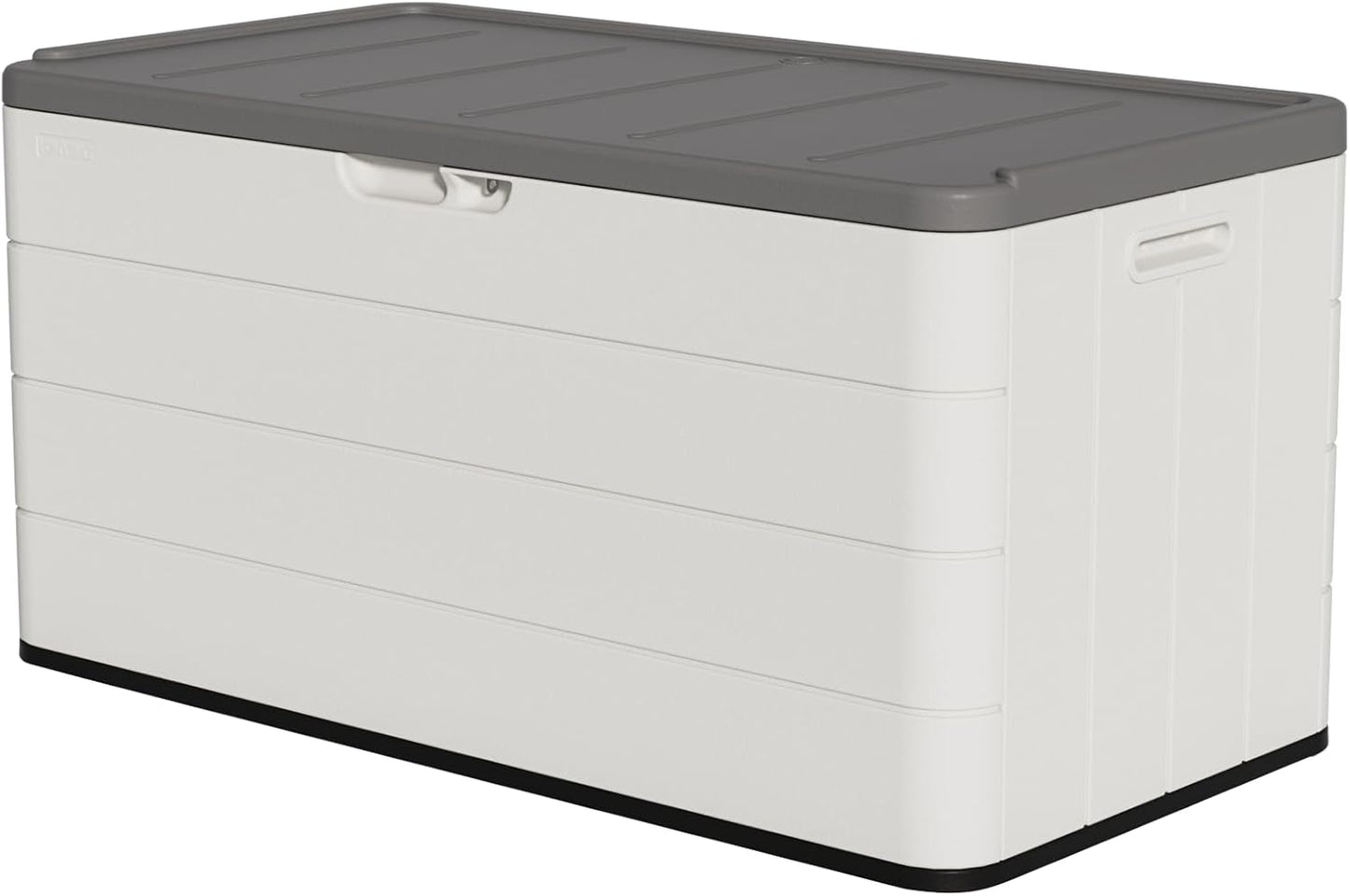 TARKARI Premium Pro Edition 100 Gallon Lockable Resin Deck Box, Waterproof & UV-Resistant Outdoor Storage Box for Outdoor Cushion Storage, Garden Tools & Pool Accessories Storage, White