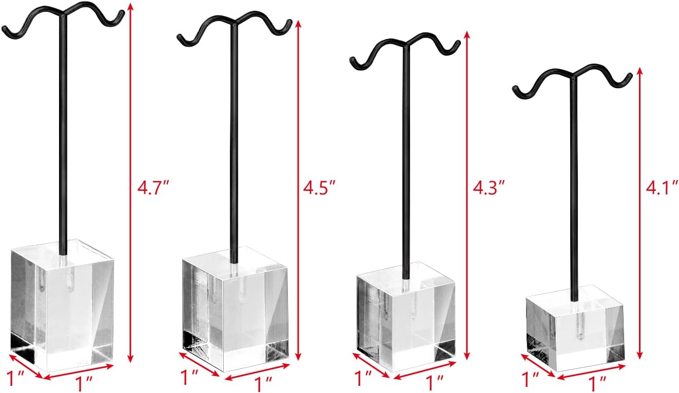 MOOCA Jewelry Display Set, Necklace Display Bust, Earring Organizer, Ring Holder Stand for Showcase and Store, Premium Fabric
